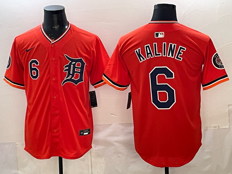 Men Detroit Tigers #6 Kaline orange Game Nike MLB Jersey0321003->detroit tigers->MLB Jersey